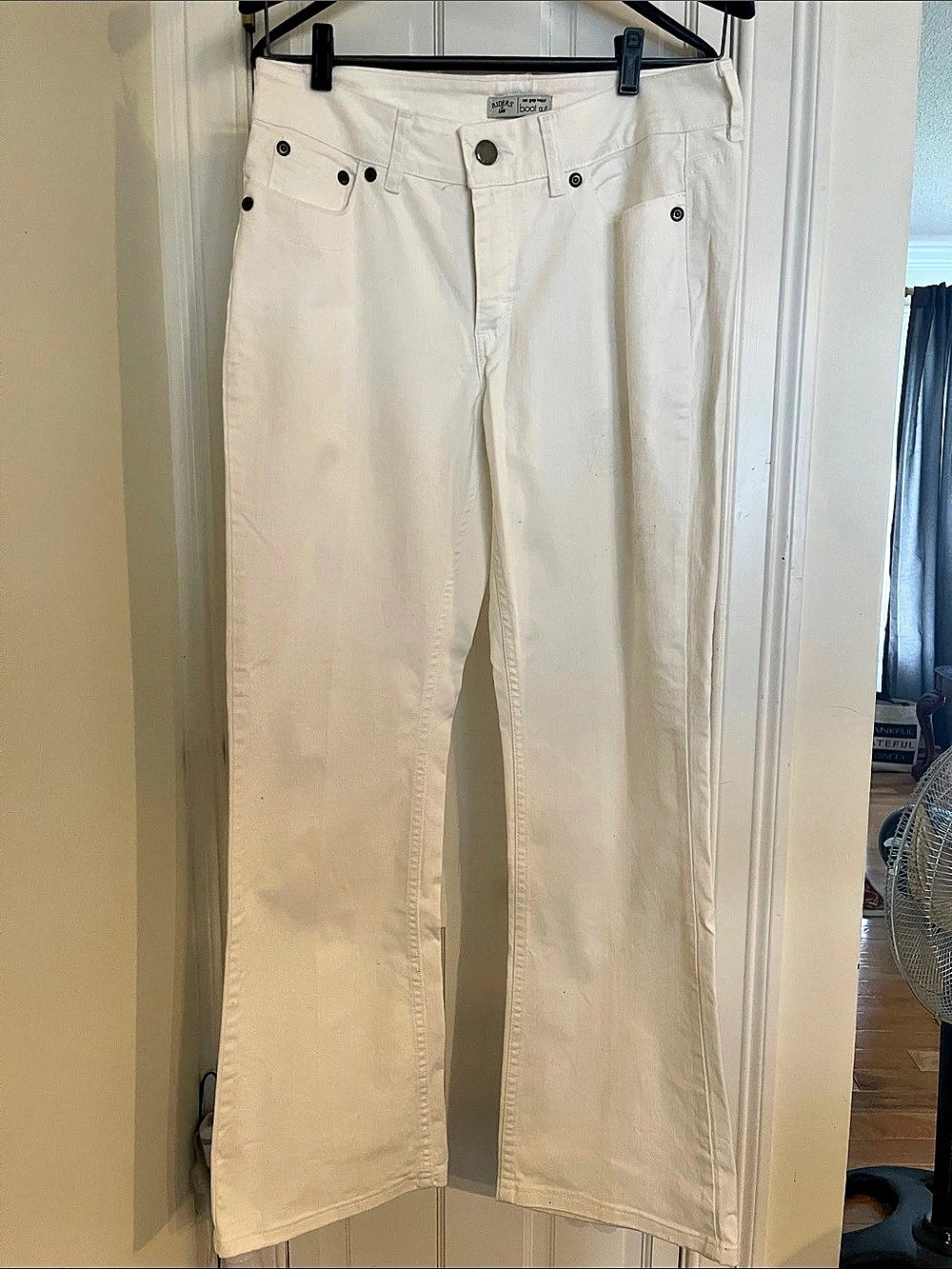 Riders by Lee White Bootcut Jeans No Gap Waistband Size 10M 130D791